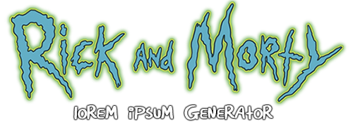 Logo Rick and Morty Loren Ipsum